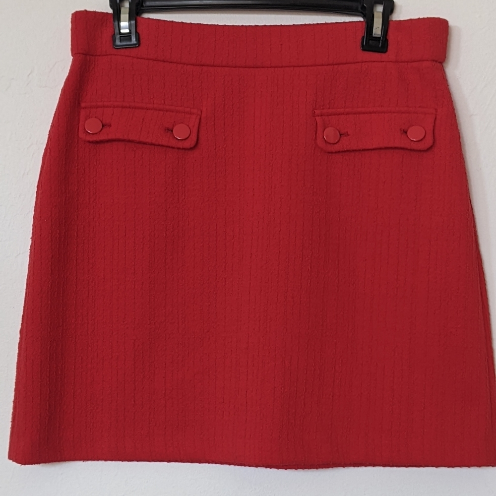 Loft Women's Mini Red Skirt  Medium Petit